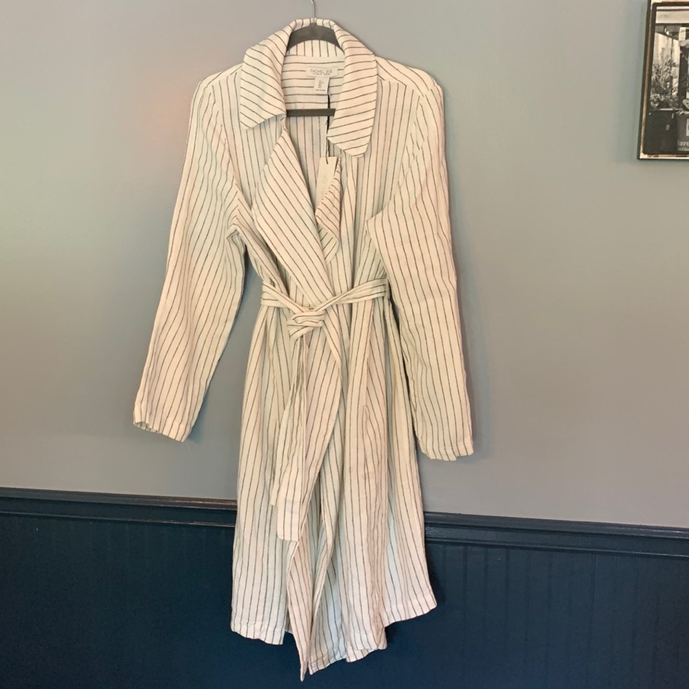 NWT Rachel Zoe women’s jacket-style dress. Size L. 100% linen.